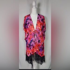 💜💜Catalina floral cover up swimwear for women,100%polyester